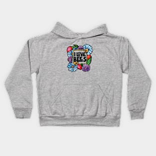 I Love Bees Kids Hoodie